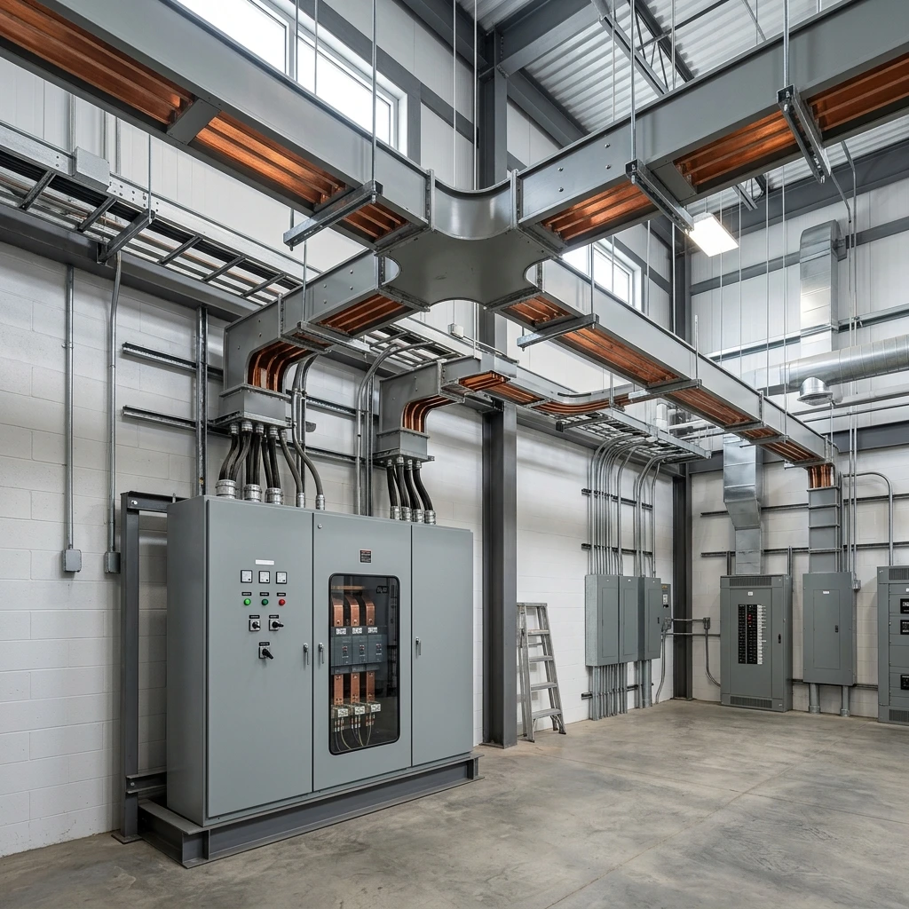 Copper Bus Duct Installation and Automatic Transfer Switch ATS Panel